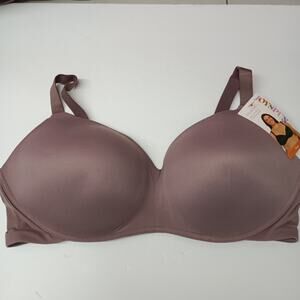 Joyspun Plus Wirefree Full Coverage Bra Women's Size 42D Purple Smooth Wings